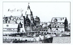 Abbildung eines Merianstichs des Schlosses in Winsen (Luhe)